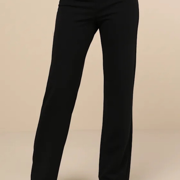 Lulu's Classic Black Wide Leg Pants- NWOT - Picture 6 of 6
